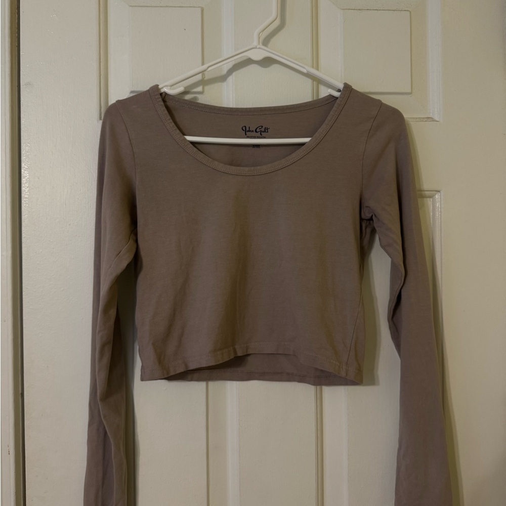 Brandy Melville Taupe Long Sleeve Top